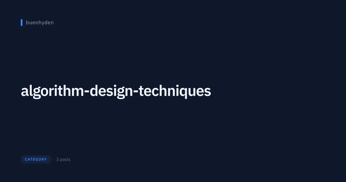 algorithm-design-techniques