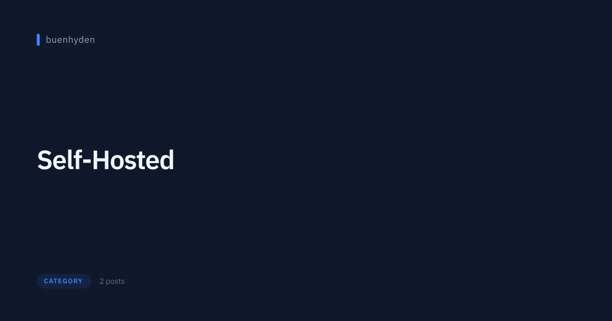 Self-Hosted